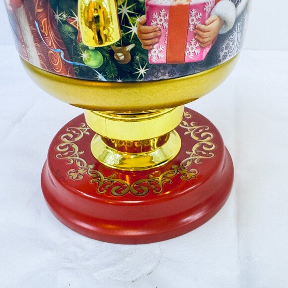 East European Empty Christmas Themed Candy Tin Samovar Collectible - Picture 6 of 7